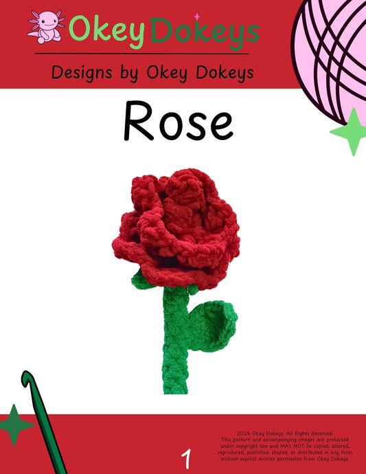 Crochet Rose Pattern Only