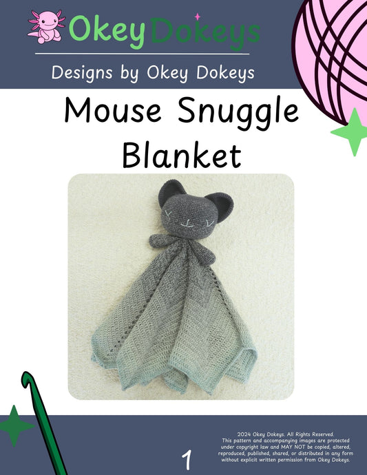 Crochet Mouse Snuggle Blanket Pattern Only