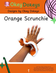 Crochet Orange Scrunchie Pattern Only