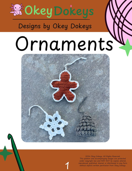 Crochet Christmas Ornaments Pattern Only