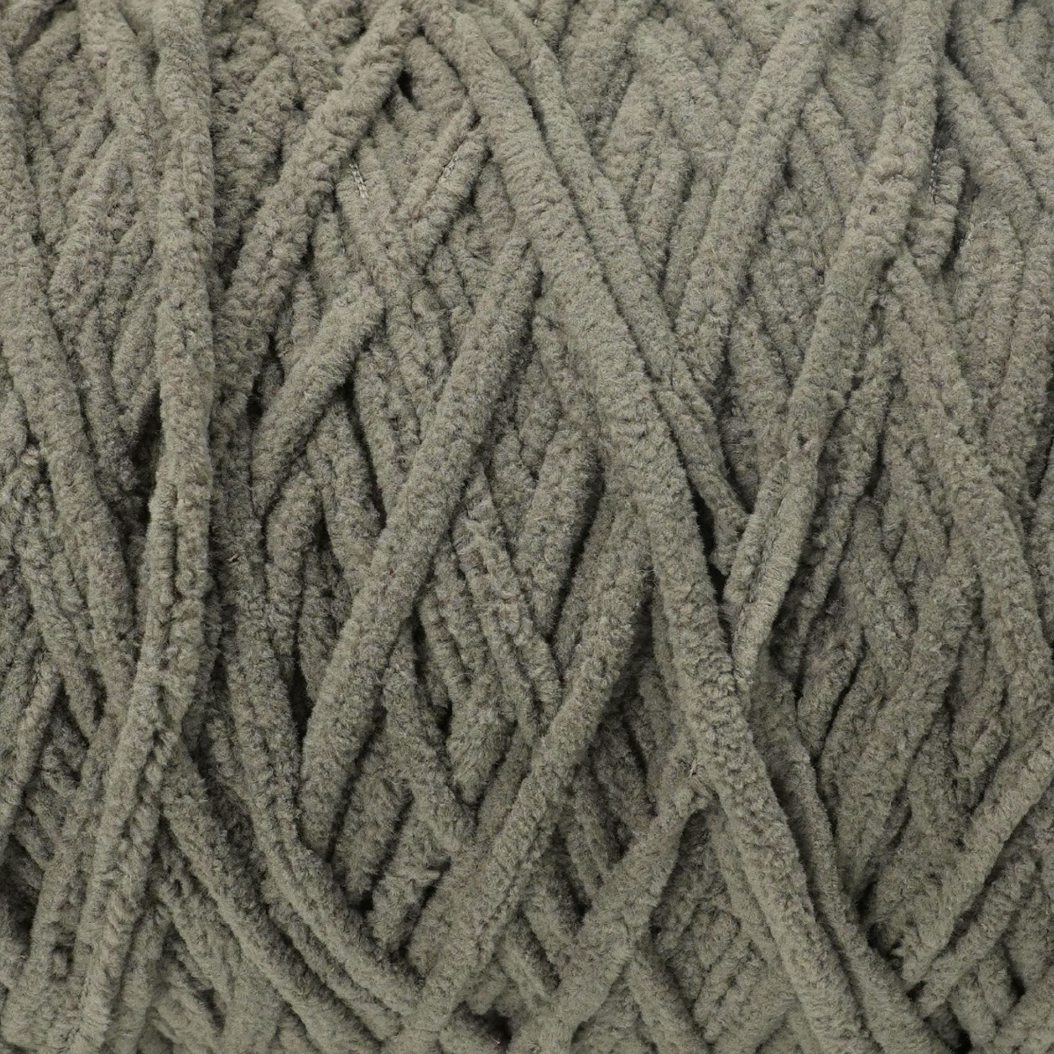 grey chenille yarn soft texture close up