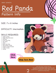 Crochet Red Panda Pattern Only