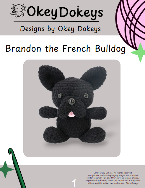 French Bulldog Crochet Pattern Only