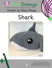 Jumbo Crochet Shark Pattern Only