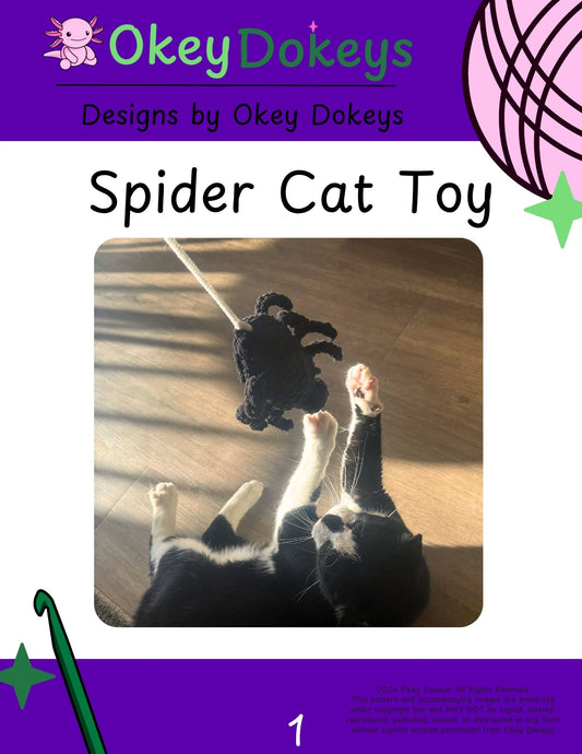 Crochet Spider Cat Toy Pattern Only