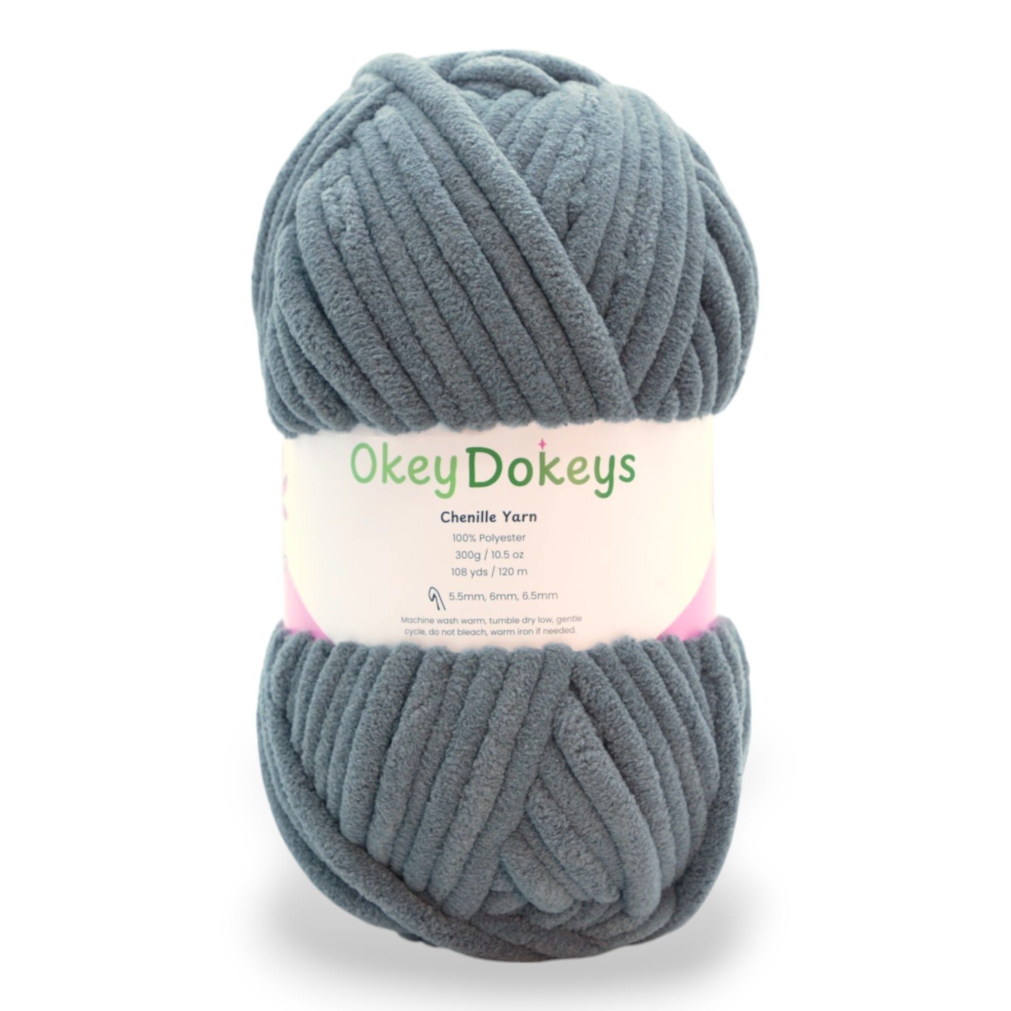 blue grey jumbo yarn with a soft posh velvety texture