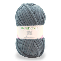 blue grey jumbo yarn with a soft posh velvety texture