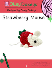 Crochet Strawberry Mouse Pattern Only