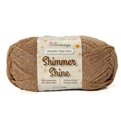 Metallic Shimmer Ribbon Yarn β Lightweight Tube Tape Yarn for Crochet Bags, Accessories & Decorative Projects (100g)
