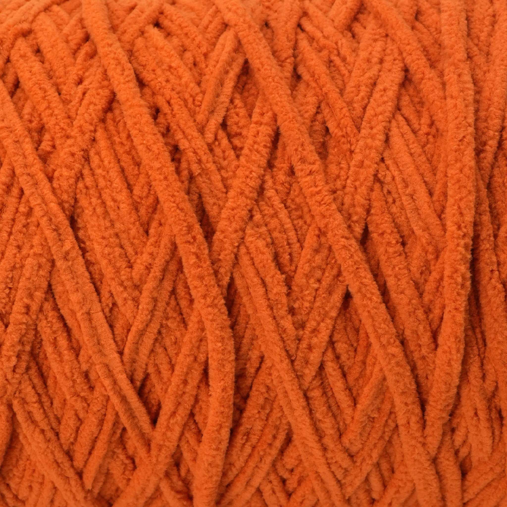 close up of our super soft no fray chenille yarn 100% polyester
