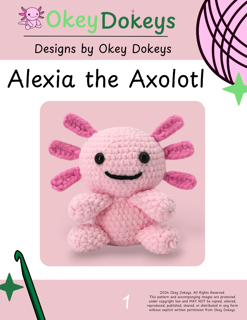 Crochet Axolotl Pattern – Okey Dokeys