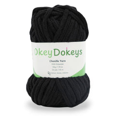 black posh crochet chenille yarn for beginners
