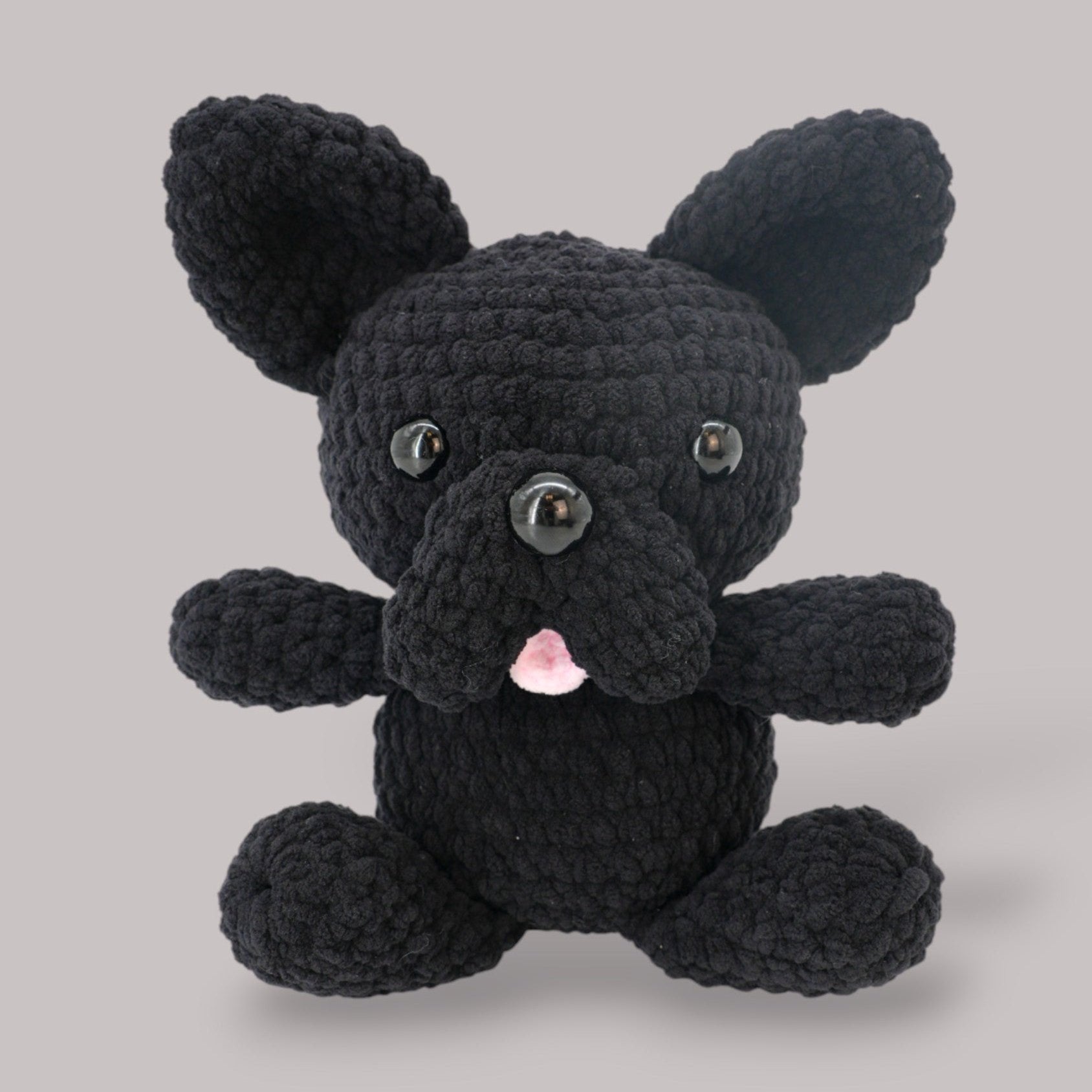 cute crochet dog French bulldog