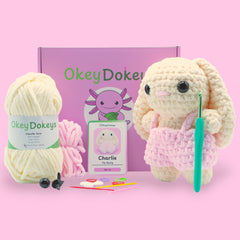 learn to crochet with this amigurumi bunny kit