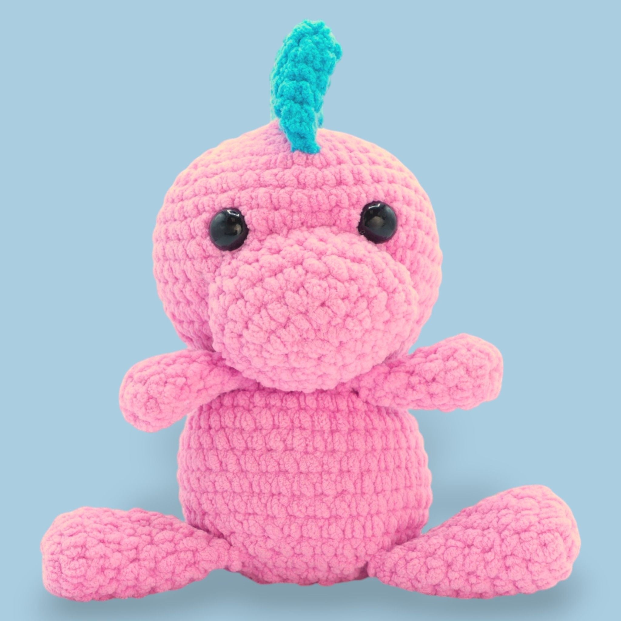 large crochet dinosaur plushie