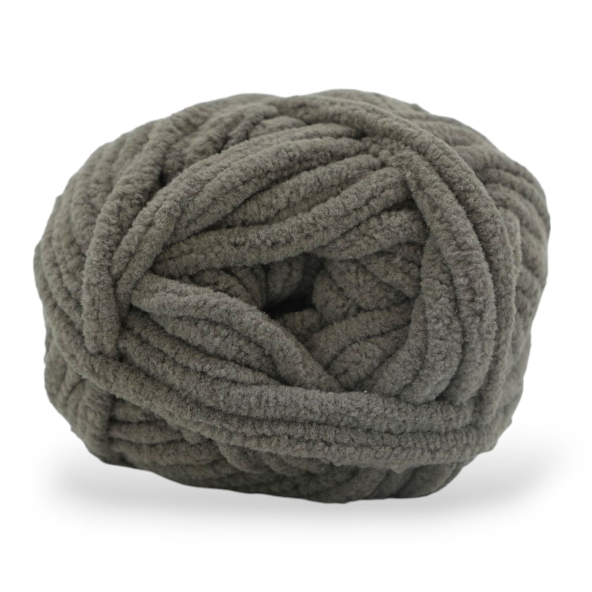 crochet chenille gray yarn for amigurumi or apparel and more