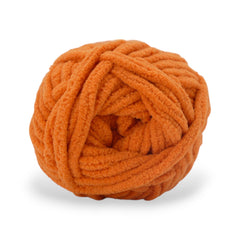 orange chenille yarn for crochet hook size 4.5-5.5