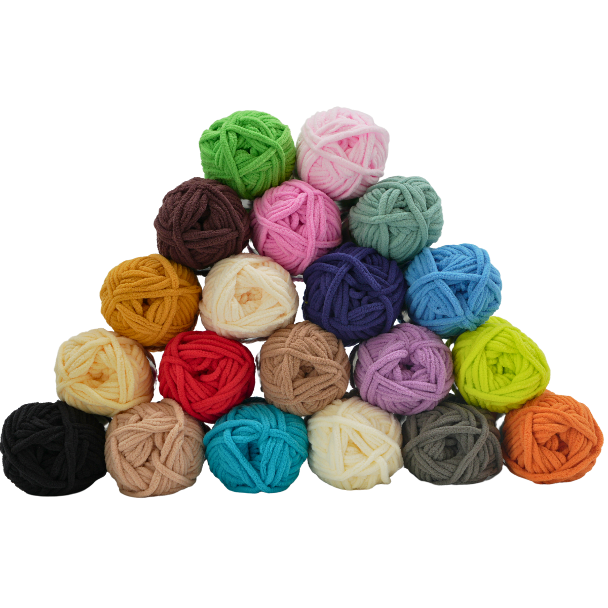 soft chunky chenille yarn 100g skeins in 20 different colors