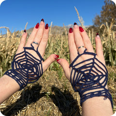 Crochet Spiderweb Gloves Pattern Only