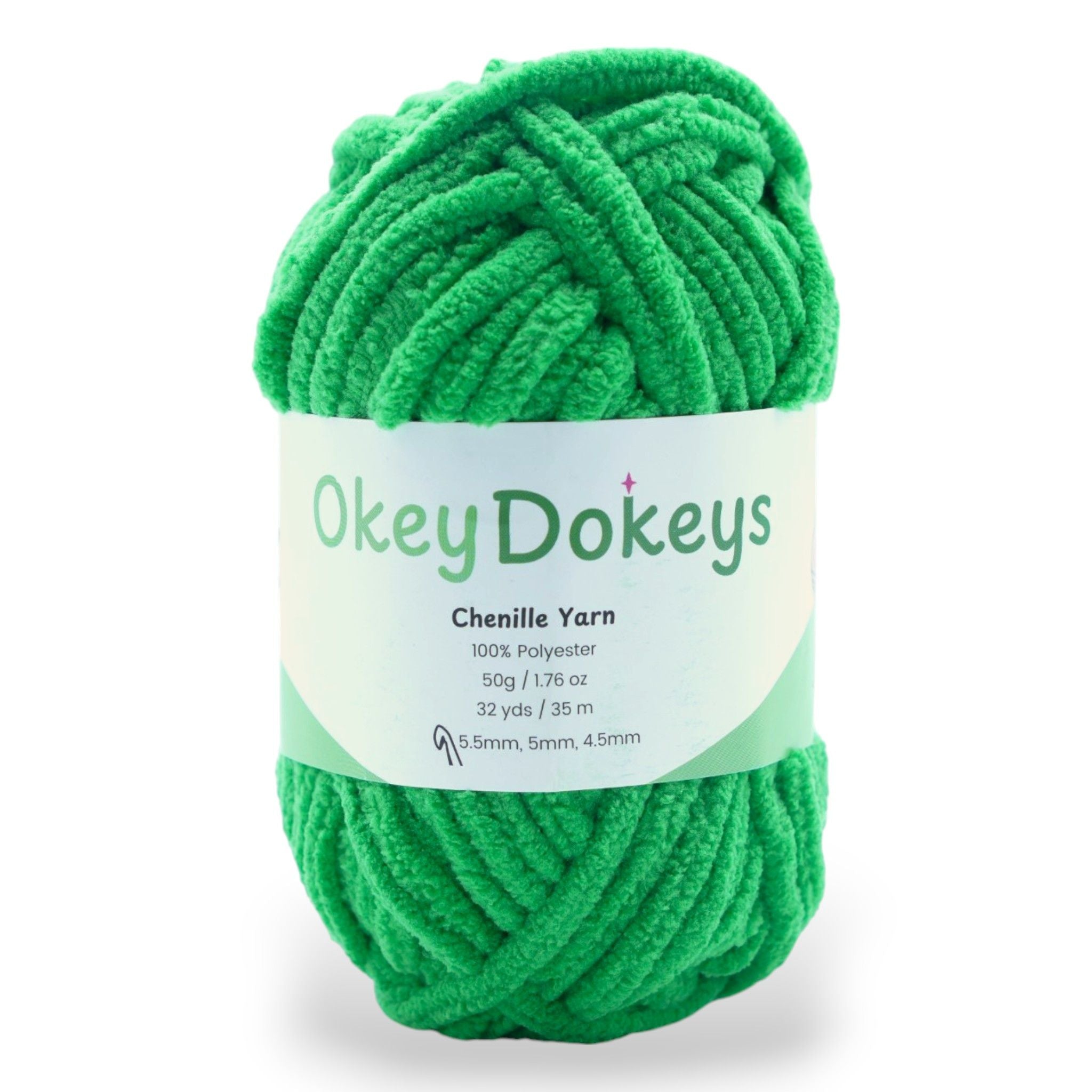 the best chenille yarn in a 50g green color
