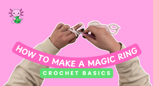 Thumbnail for how to make a magic ring mr or ml crochet basics blog post