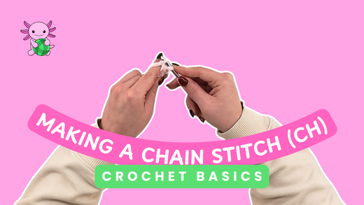 thumbnail for making a chain stitch ch crochet basics blog post