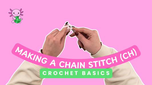 How to make a Chain Stich in Crochet (ch)