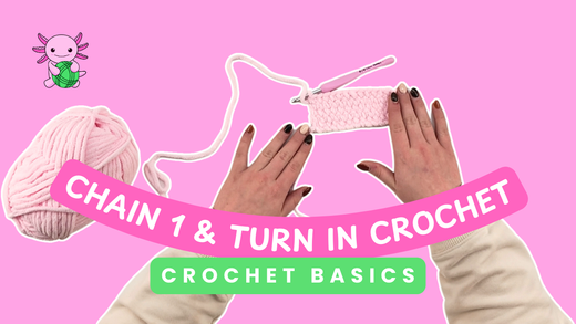 thumbnail for chain 1 and turn in crochet crochet basics blog post