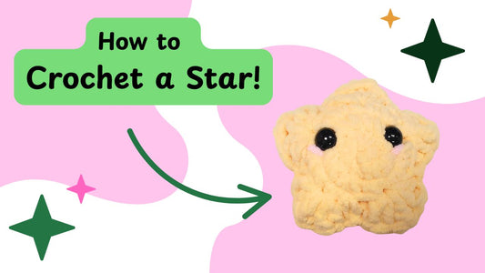 thumbnail for how to crochet a star crochet basics blog post