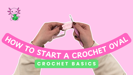 thumbnail for how to start a crochet oval crochet basics blog post