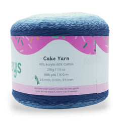 1060 Yards Gradient Cake Yarn - #1 Super Fine Cotton Acrylic Yarn