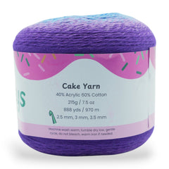 1060 Yards Gradient Cake Yarn - #1 Super Fine Cotton Acrylic Yarn