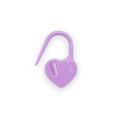 10-Piece Assorted Colored Heart-Shaped Stitch Markers for Crochet & Knitting