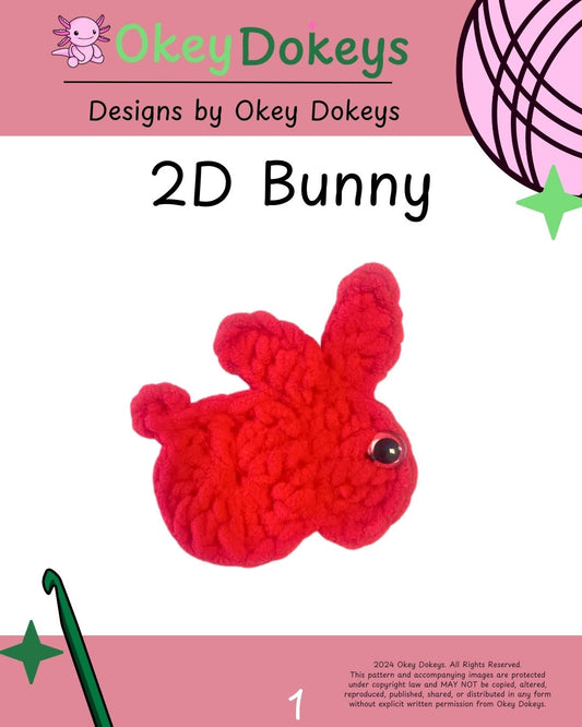 Crochet Flat Bunny Pattern Only