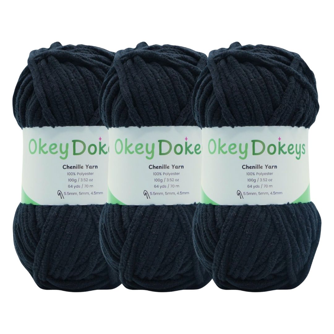 Super Bulky Chenille Yarn – 3-Pack (300g Total)