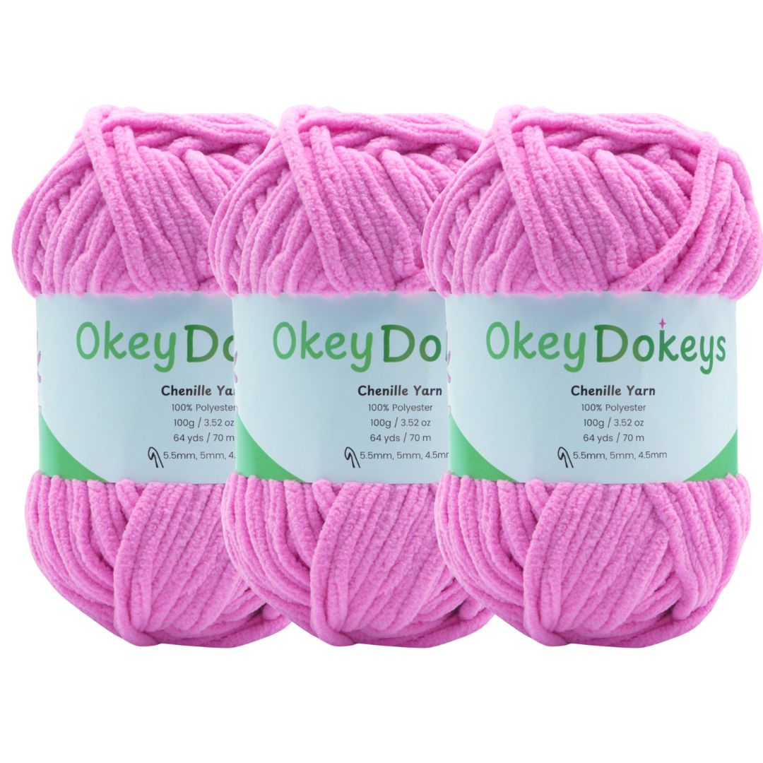 Super Bulky Chenille Yarn – 3-Pack (300g Total)