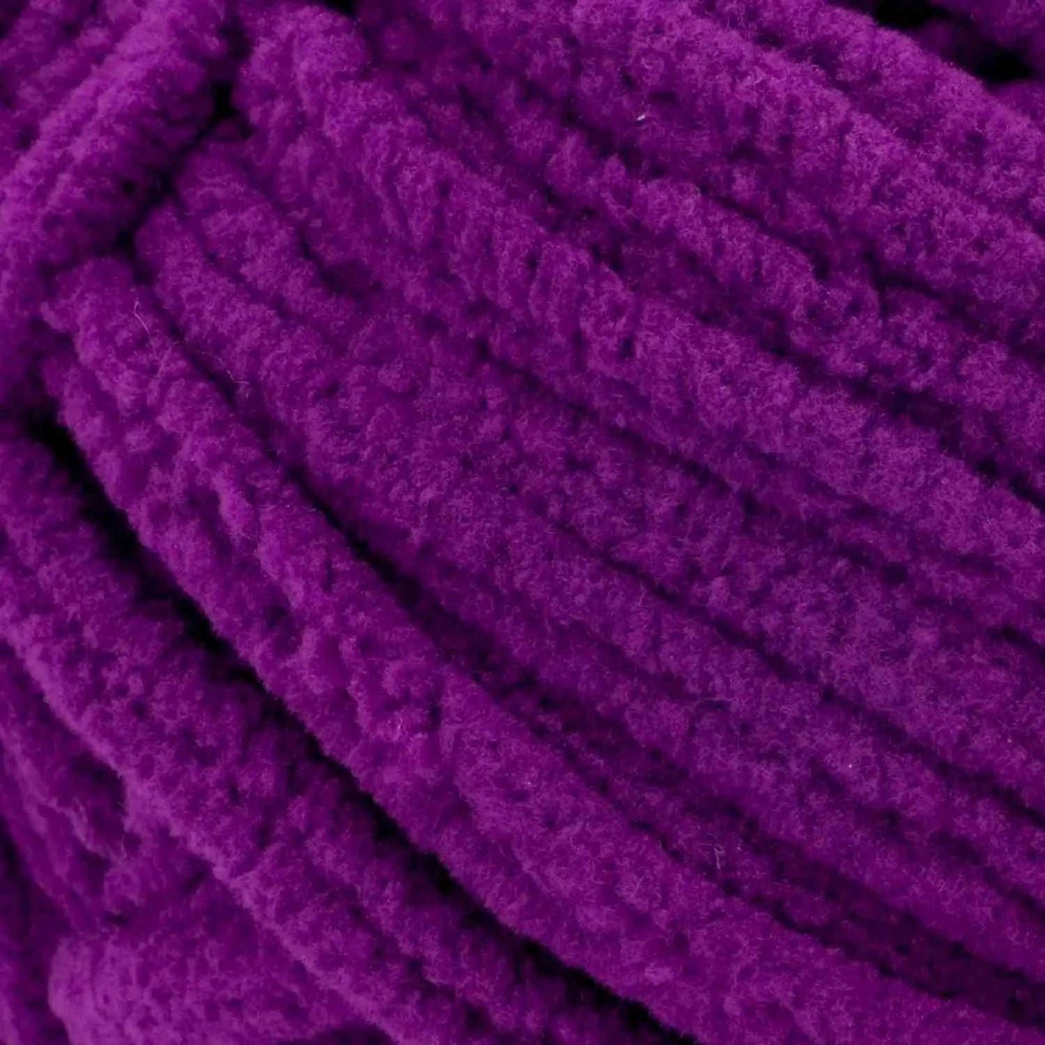 Close-up of purple textured yarn