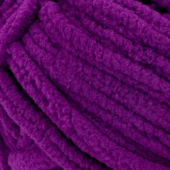 Close-up of purple textured yarn