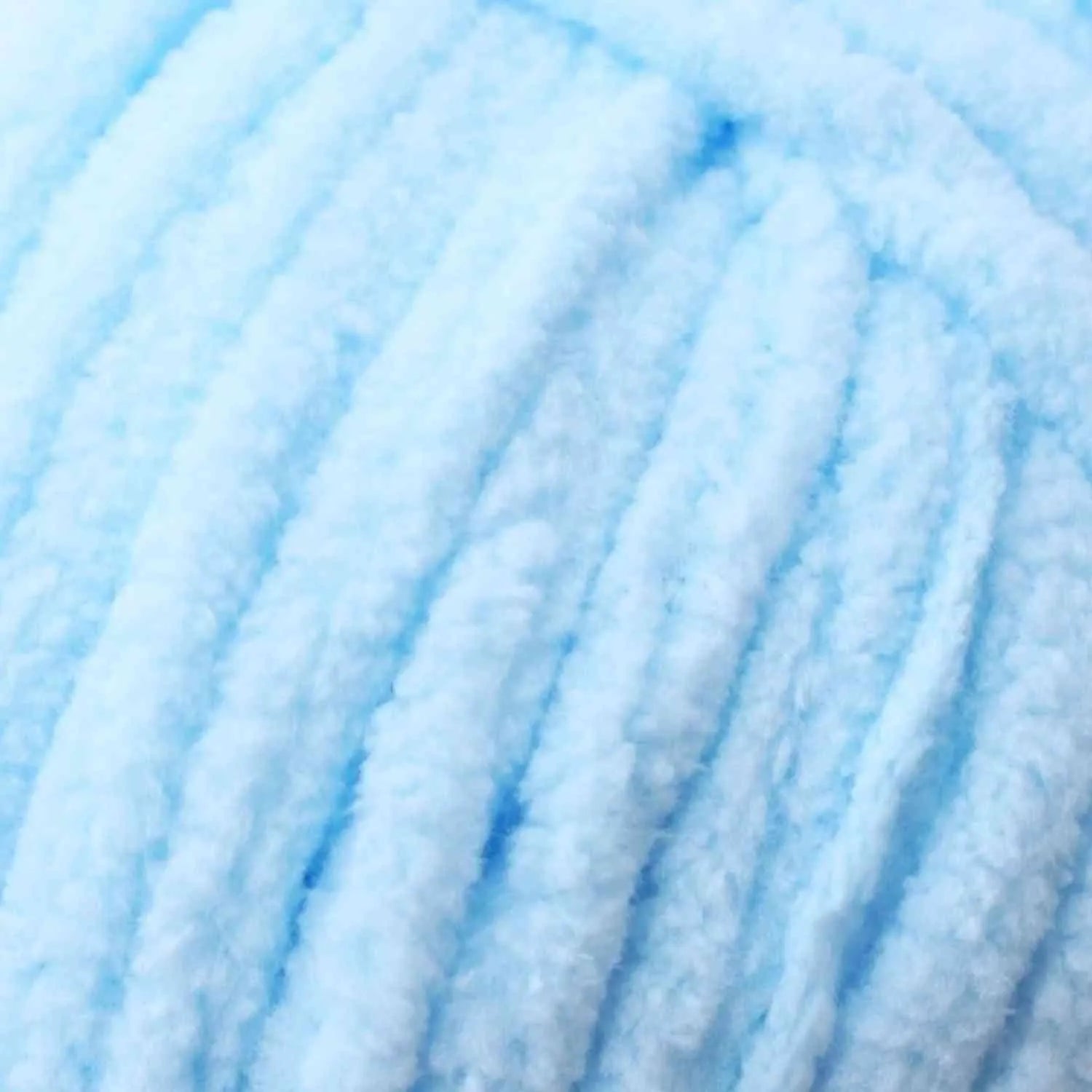 Close-up of light blue yarn
