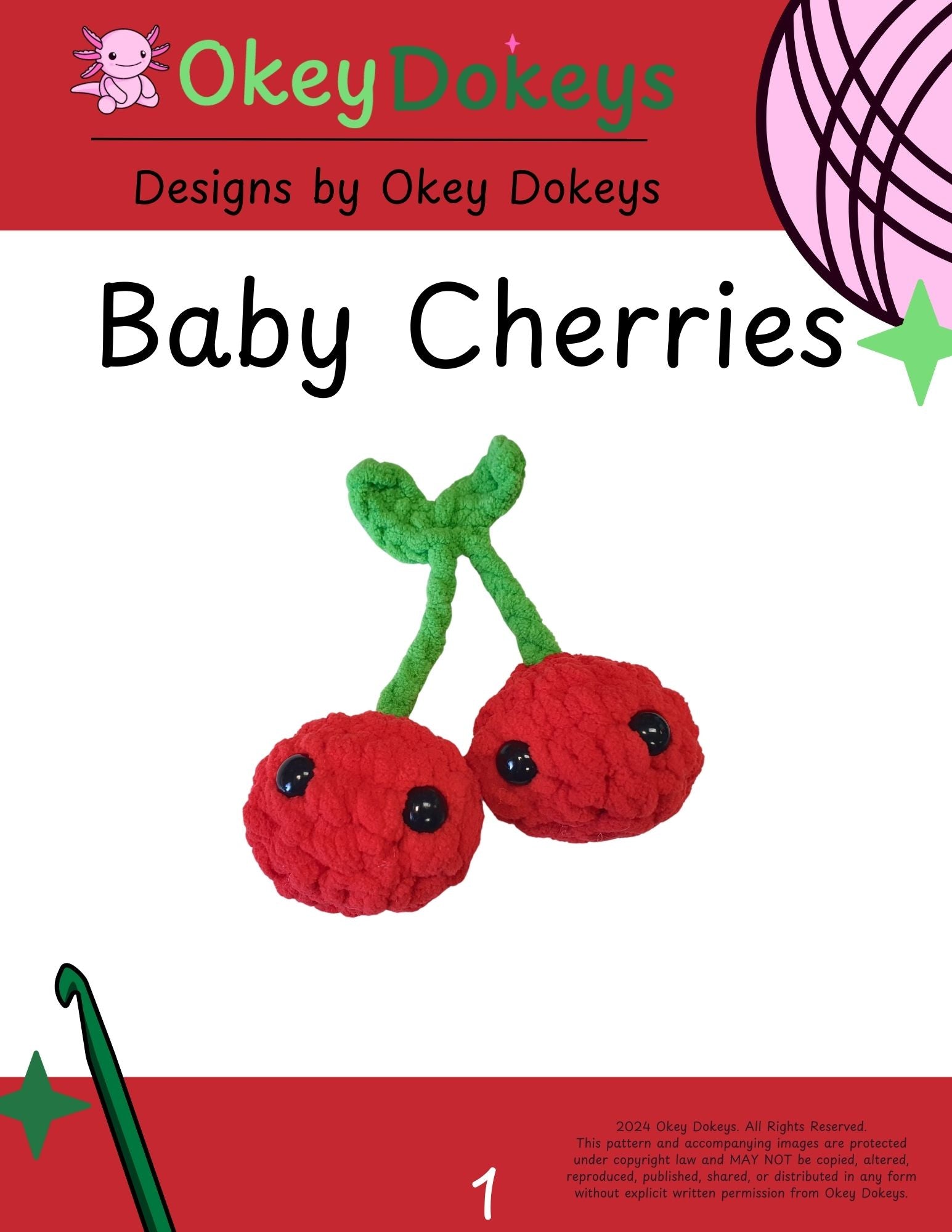 Baby Crochet Cherries Pattern