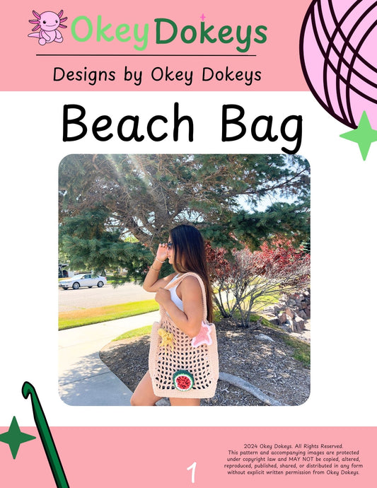 Crochet Beach Bag Pattern Only