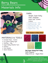 Crochet Berry Bears Pattern