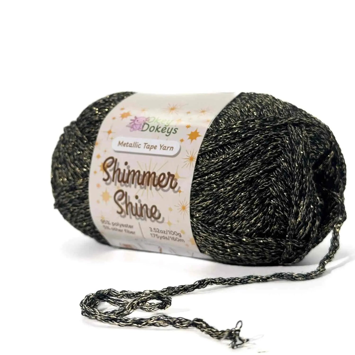 Metallic Shimmer Ribbon Yarn – Lightweight Tube Tape Yarn for Crochet Bags, Accessories & Decorative Projects (100g)