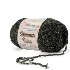 Metallic Shimmer Ribbon Yarn – Lightweight Tube Tape Yarn for Crochet Bags, Accessories & Decorative Projects (100g)