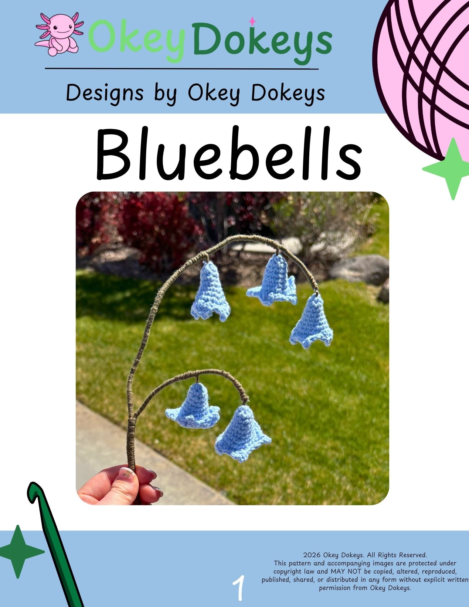 Crochet Bluebells Flower Pattern
