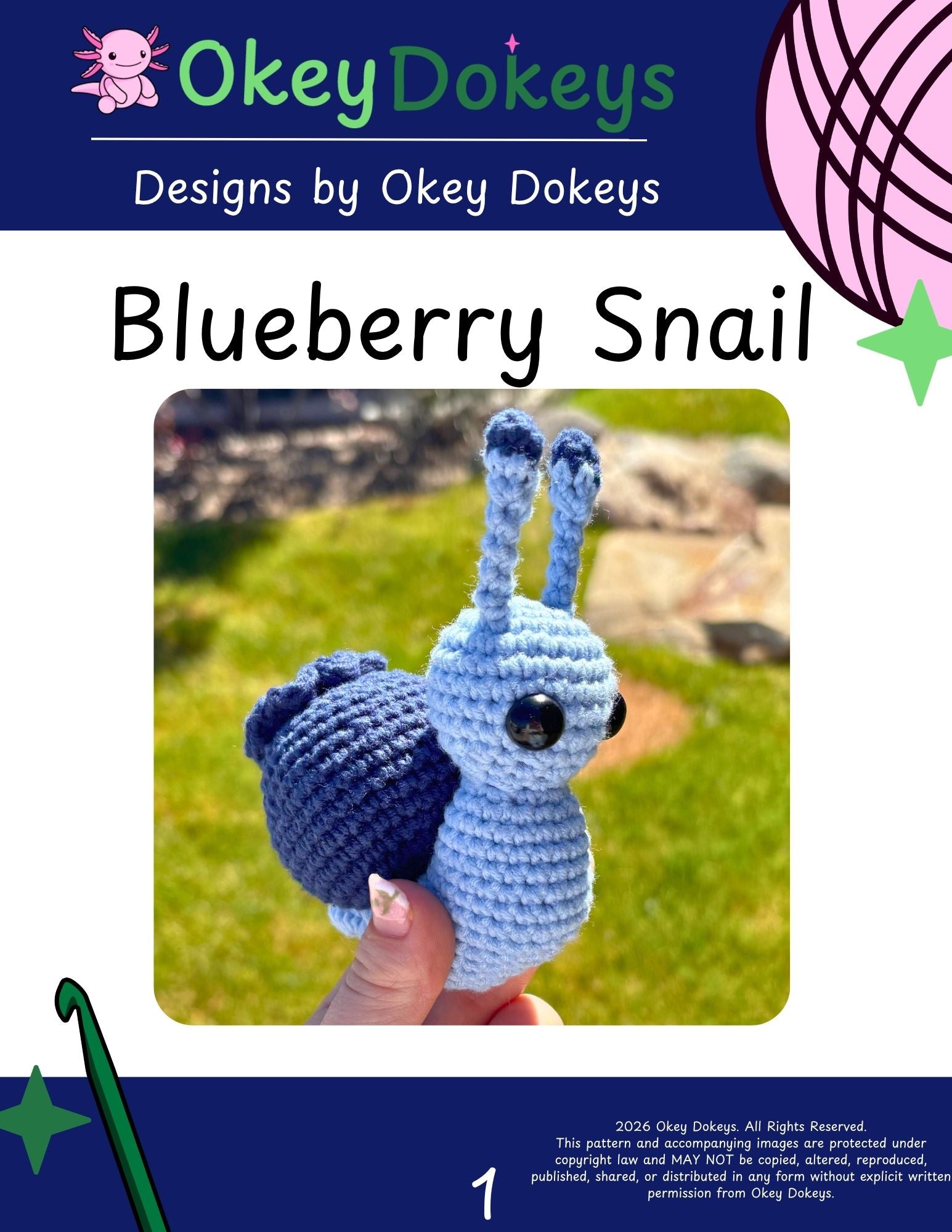 Crochet Blueberry Snail Pattern