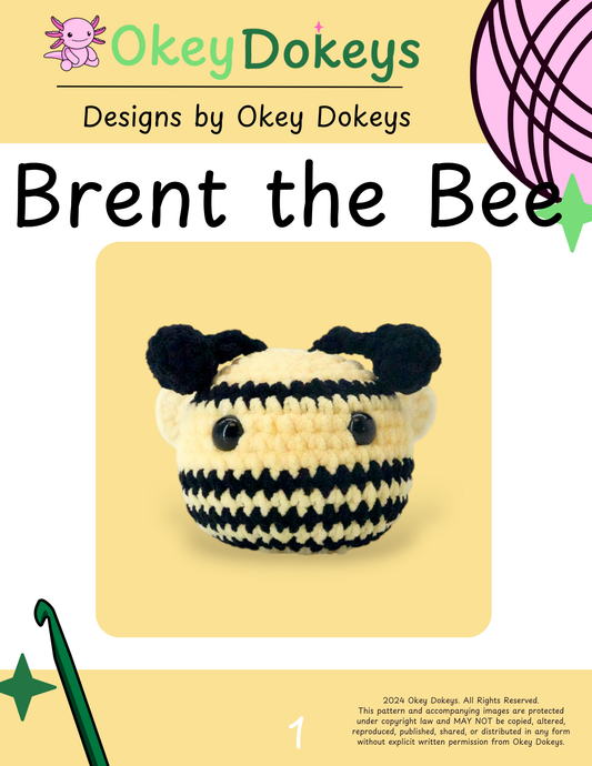 Brent the Bee Crochet Pattern Only