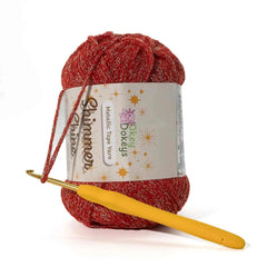 Metallic Shimmer Ribbon Yarn – Lightweight Tube Tape Yarn for Crochet Bags, Accessories & Decorative Projects (100g)