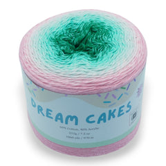 1060 Yards Gradient Cake Yarn - #1 Super Fine Cotton Acrylic Yarn