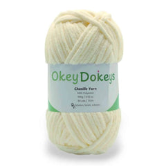 Ball of Okey Dokey Chenille Yarn on a white background